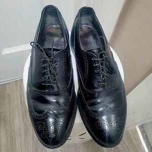 HANOVER MEN'S CLASSICS MASTERFLEX LEATHER WING TIP DRESSY SHOES SIZE 7.5 🌴✌️